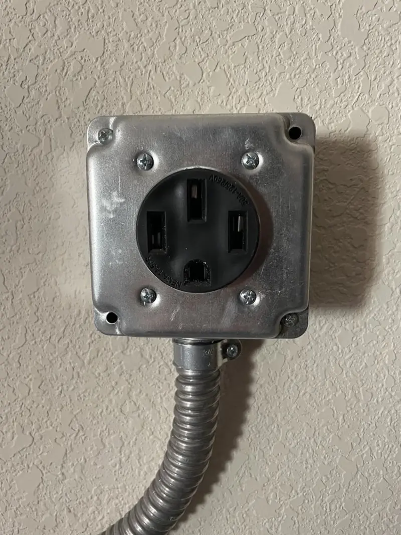 NEMA 14-50 outlet installed for Smart Home Electrical in Hartford
